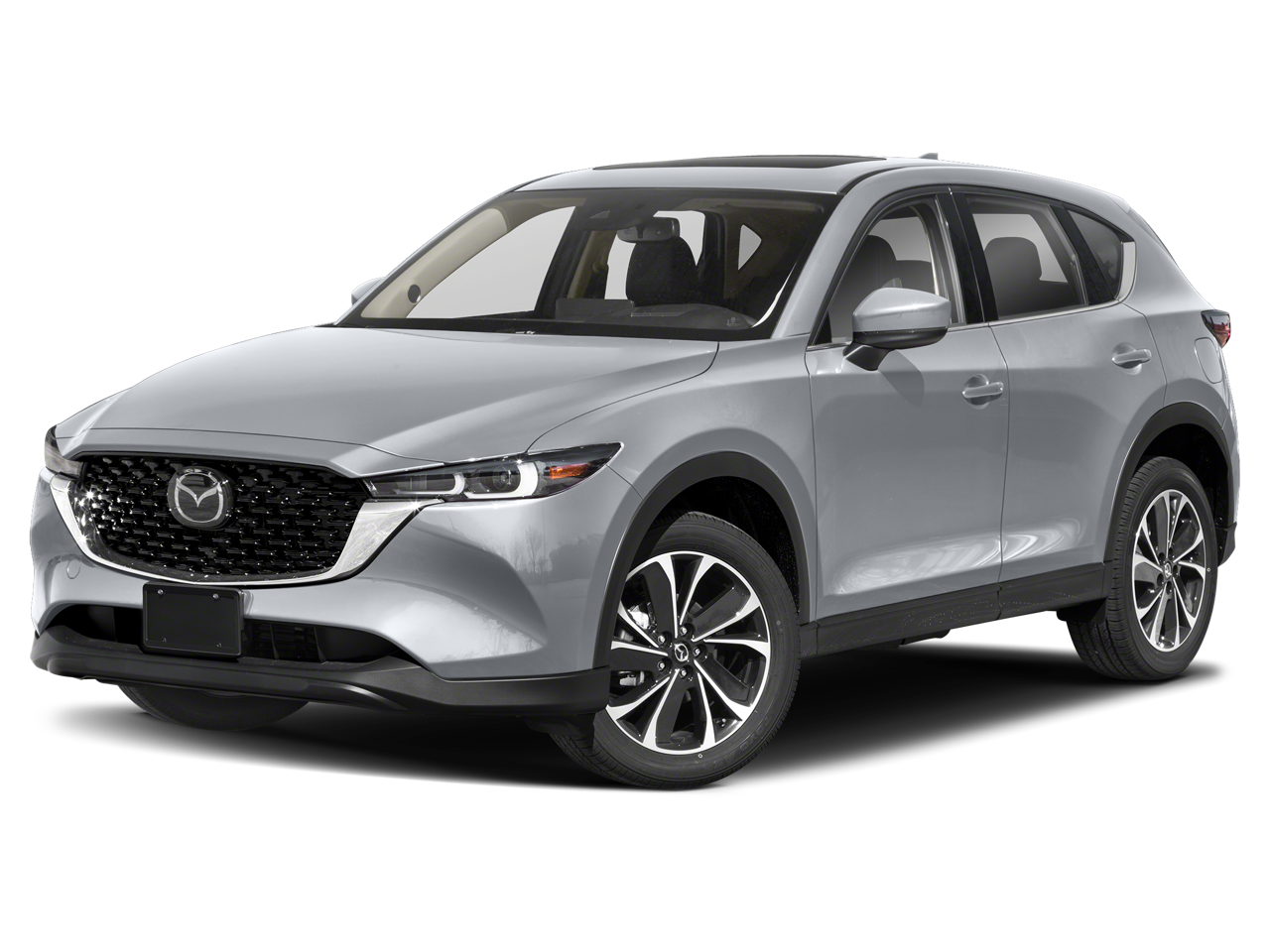 2022 Mazda Mazda CX-5 2.5 S Premium Plus Package in Sonic Silver Metallic — front three-quarter view