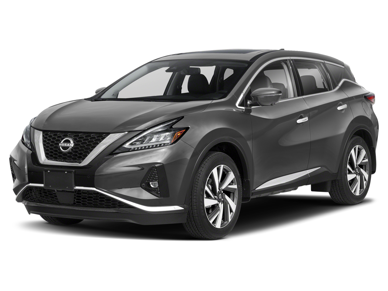 2024 Nissan Murano Platinum in Gun Metallic — front three-quarter view