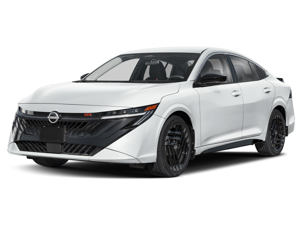 2026 Nissan Sentra SR in Aspen White Tricoat — front three-quarter view