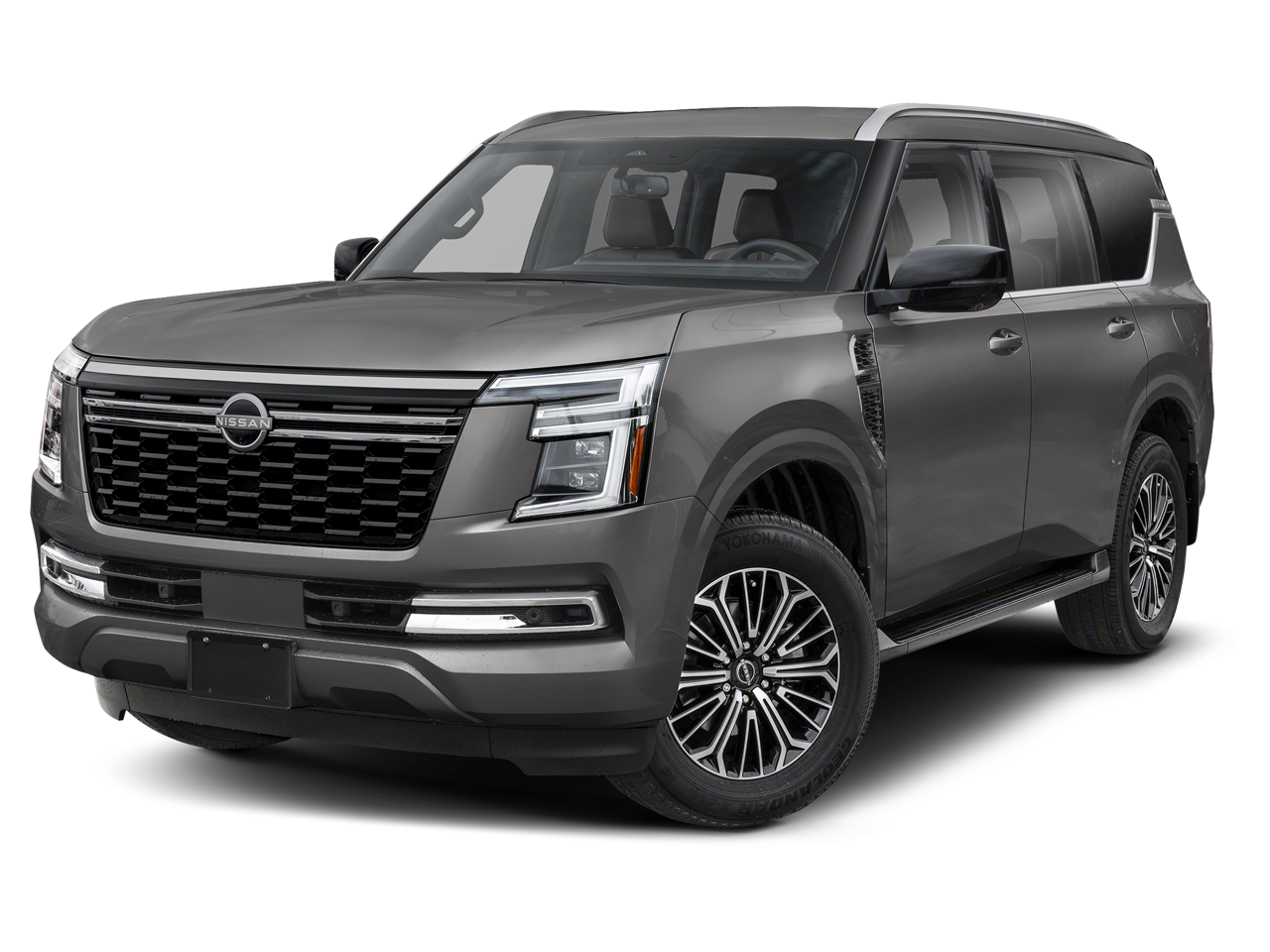 2026 Nissan Armada SL in Gun Metallic — front three-quarter view