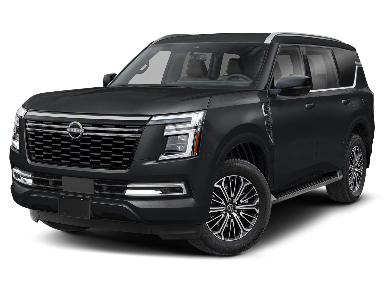 2026 Nissan Armada SL in Super Black — front three-quarter view