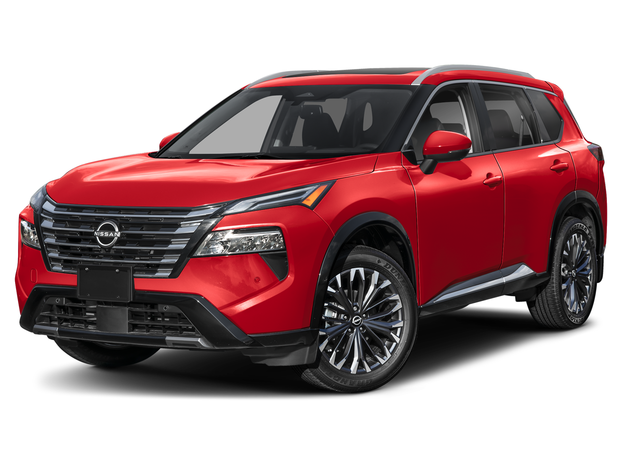 2026 Nissan Rogue Platinum in Scarlet Ember Tintcoat — front three-quarter view