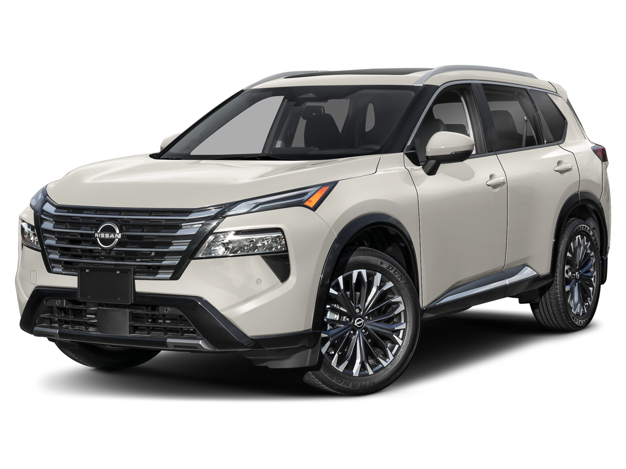 2026 Nissan Rogue Platinum in Champagne Silver Metallic — front three-quarter view