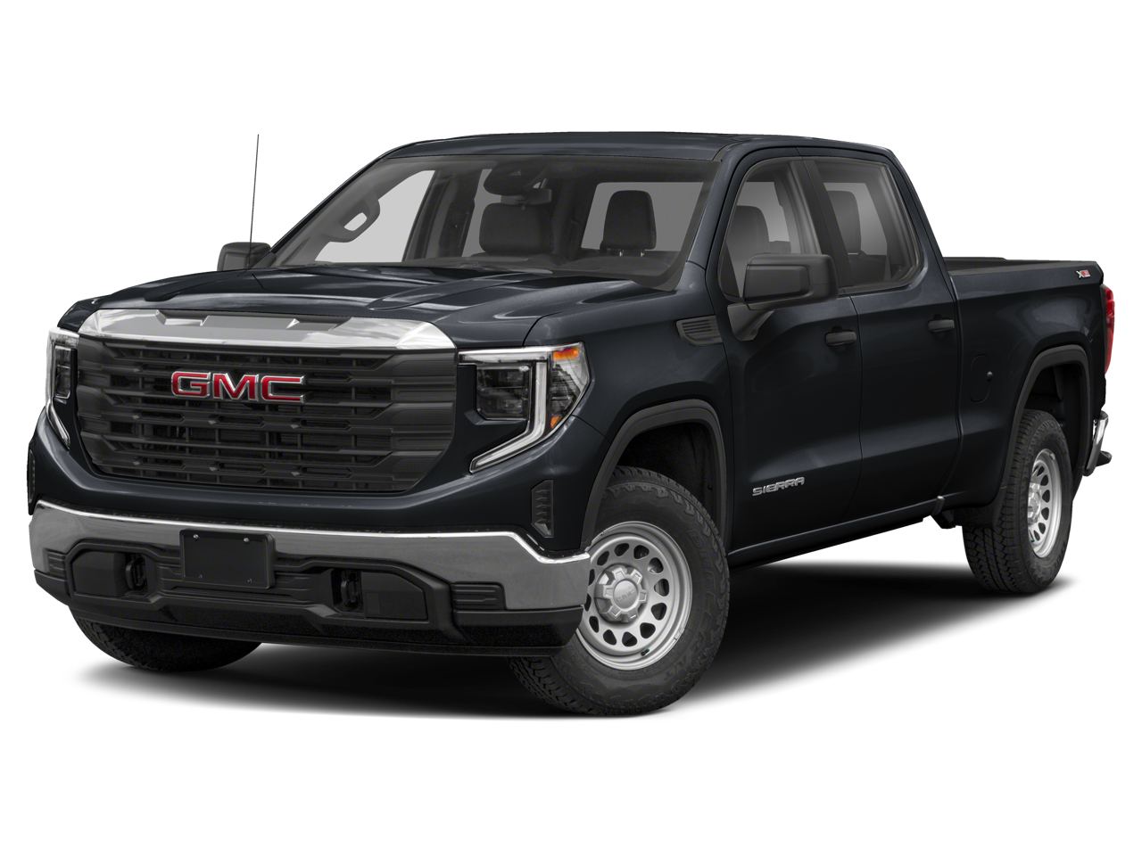 2023 GMC Sierra 1500 Denali Ultimate in White Frost Tricoat — front three-quarter view