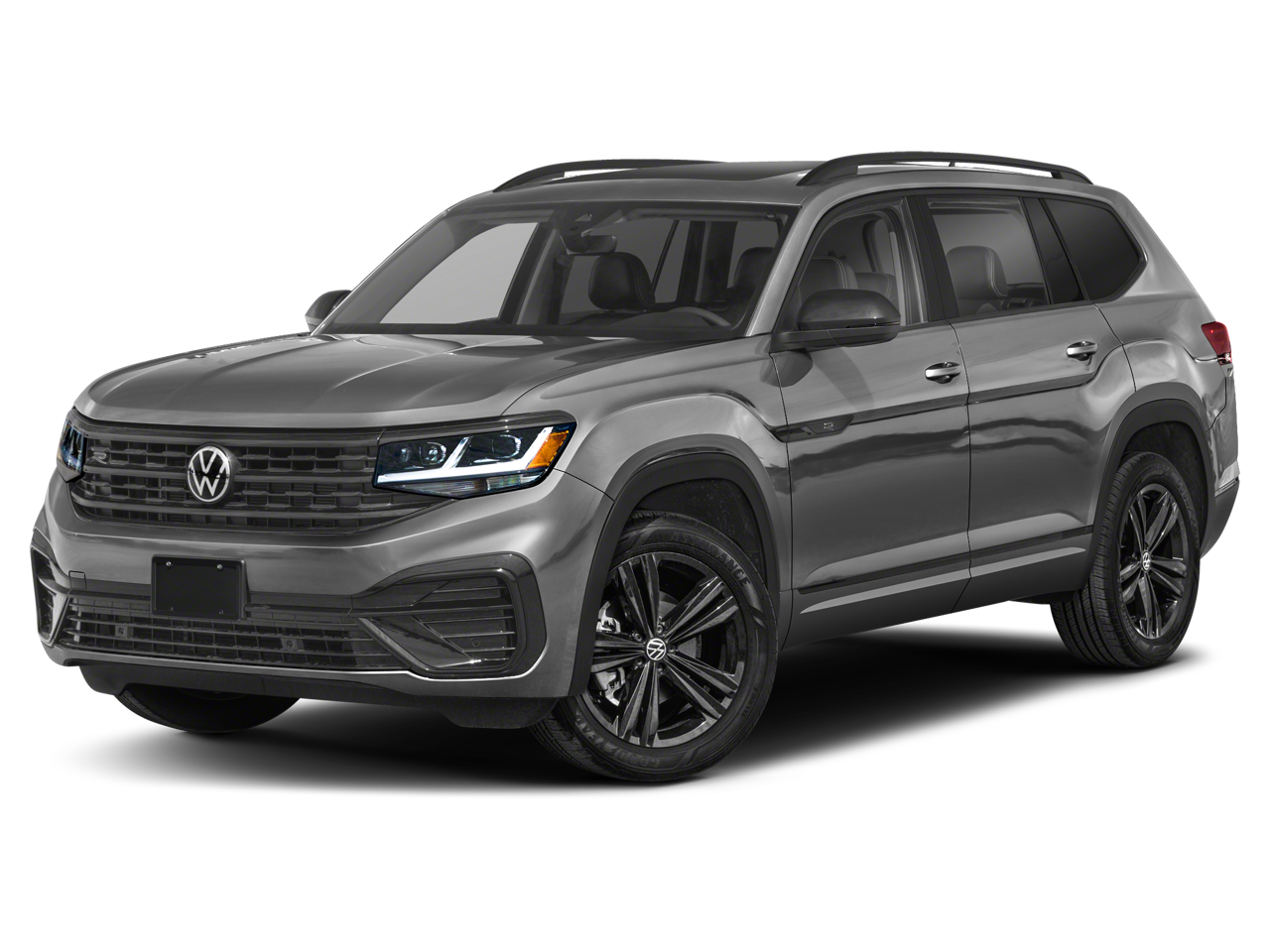 2023 Volkswagen Atlas 3.6L V6 SEL R-Line in Silver Metallic — front three-quarter view