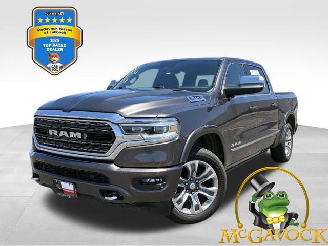 2023 RAM 1500 Limited in Granite Crystal Metallic Clearcoat — front three-quarter view