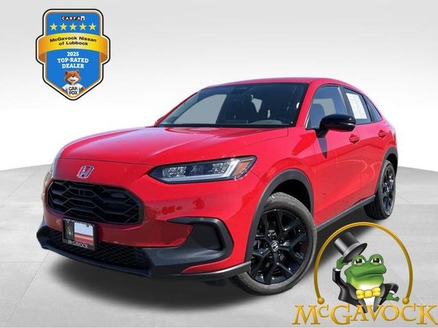 2025 Honda HR-V Sport in Milano Red — front three-quarter view