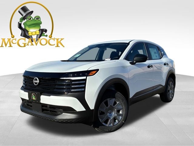 2026 Nissan Kicks S in Fresh Powder — front three-quarter view