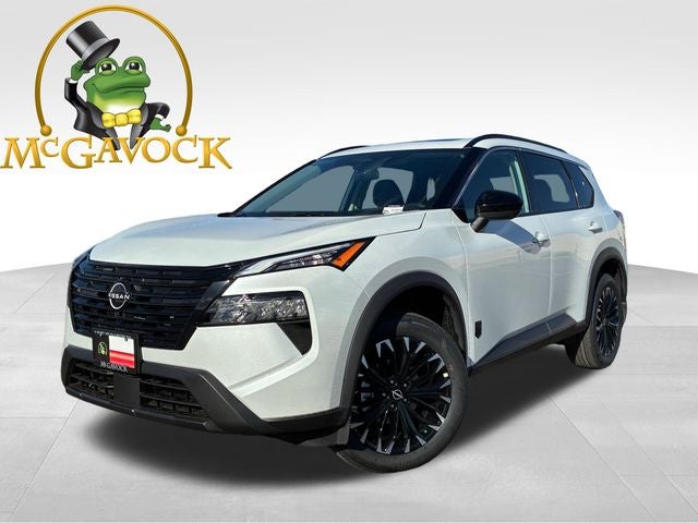 2026 Nissan Rogue Dark Armor in White — front three-quarter view