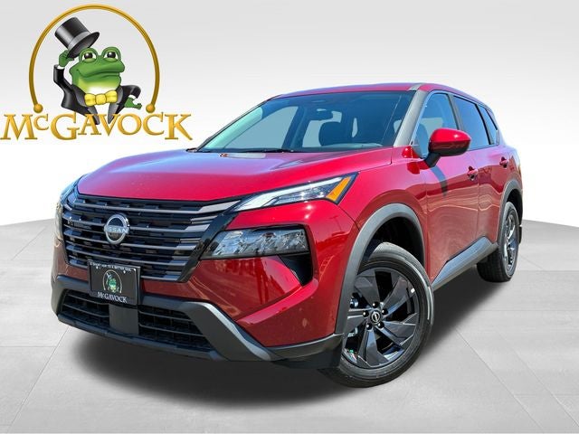 2026 Nissan Rogue SV in Scarlet Ember Tintcoat — front three-quarter view