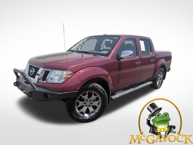 2019 Nissan Frontier SL in Cayenne Red Metallic — front three-quarter view