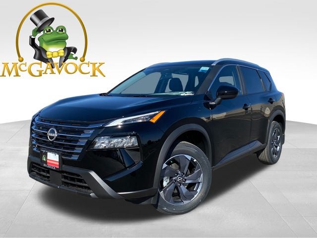 2026 Nissan Rogue SV in Super Black — front three-quarter view
